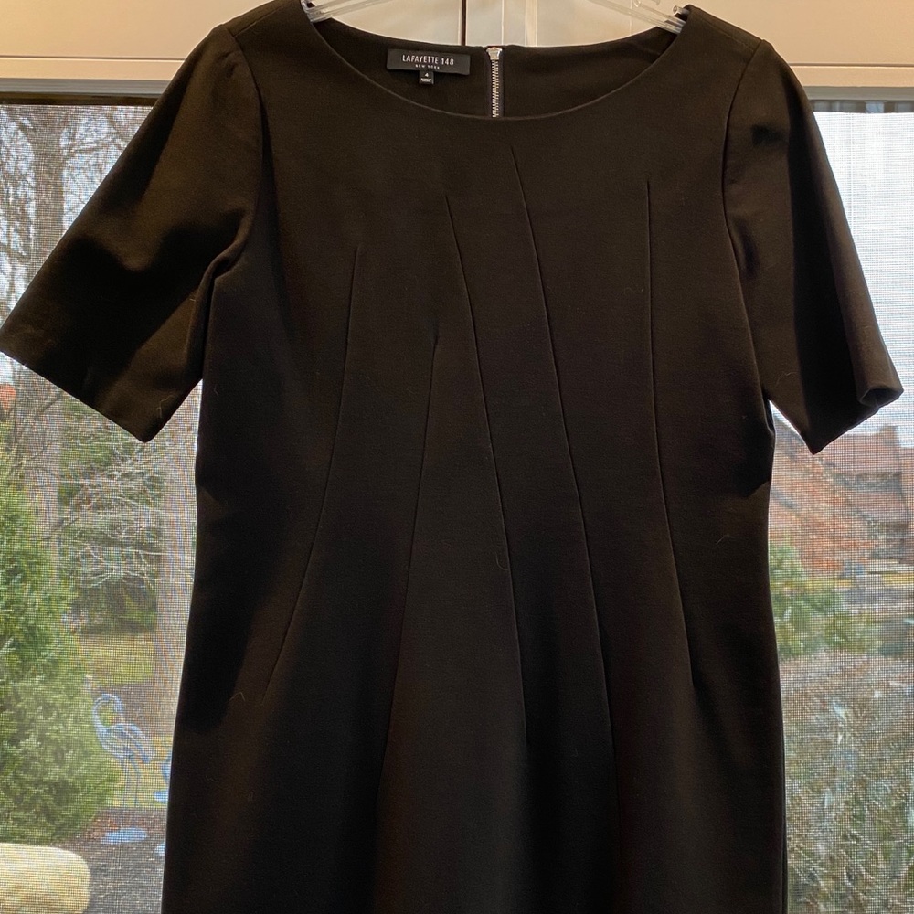 Lafayette black short sleeve dress